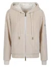 Moncler Teddy And Nylon Reversible Padded Hoodie Clothing In Multi