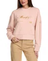 Moncler Embroidered Cotton Sweatshirt In Pink
