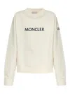 Moncler Womens White Brand-embroidery Round-neck Cotton-jersey Sweatshirt Xs In White