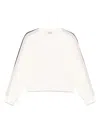 Moncler Women Logo Motif Sweatshirt In White