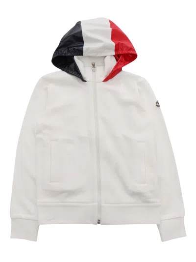 Moncler Kids' Sweatshirt With Logo In Beige