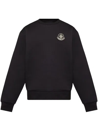Moncler Sweatshirt With Logo In Black
