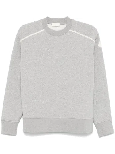 Moncler Sweatshirt With Logo In Gray