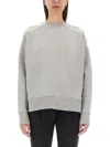 Moncler Sweatshirt With Logo In Grey