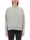 Moncler Sweatshirt With Logo In Grey