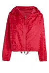 Moncler Hooded Jacket With Elastic Cuffs And Drawstring Hem In 554