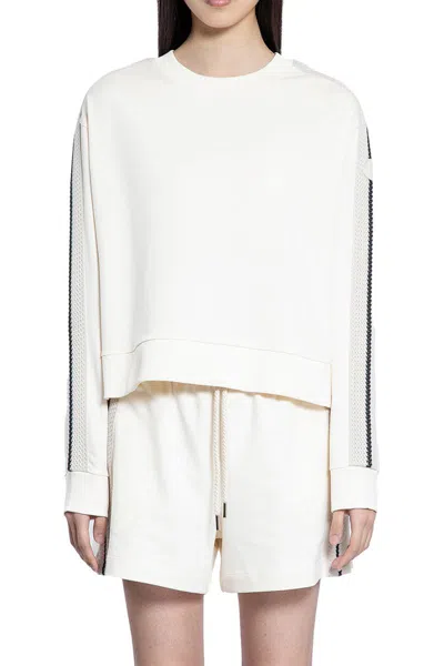 Moncler Women Logo Motif Sweatshirt In Neutral