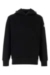 Moncler Men Logo Patch Hooded Sweatshirt In Black