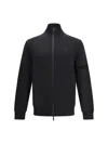 Moncler High Collar Long Sleeve Casual Jacket In Black