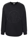 Moncler Rhinestone-embellished Logo Sweatshirt In Black