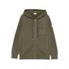 Moncler Zip-fastening Hoodie In Green