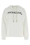 Moncler Logo Hooded Cotton Sweatshirt In White