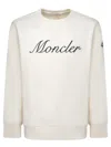 Moncler Logo-embroidered Sweatshirt In White