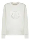 Moncler Logo Cotton-blend Jersey Sweatshirt In White
