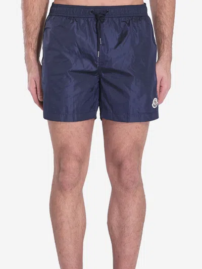 Moncler Swim Boxer Shorts In Blue