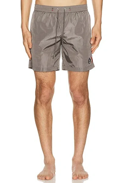 Moncler Swim Short In Gray
