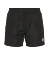 Moncler Crochet Insert Swimsuit Featuring Back Pocket In Black