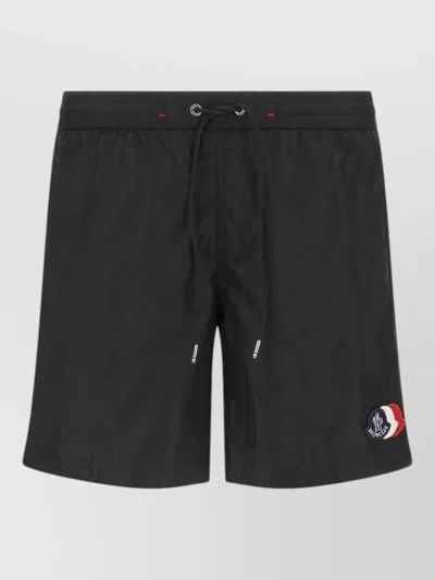Moncler Swim Shorts Back Zip Pocket Design In Multi