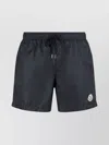 Moncler Swim Shorts With Elastic Waistband And Pockets In Blue