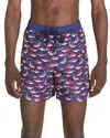 Moncler Short De Bain À Imprimé Requin In Blue