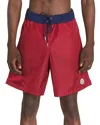 Moncler Nylon Logo Swim Shorts In Navy