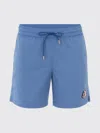 Moncler Logo Patch Drawstring Swimsuit In Blue