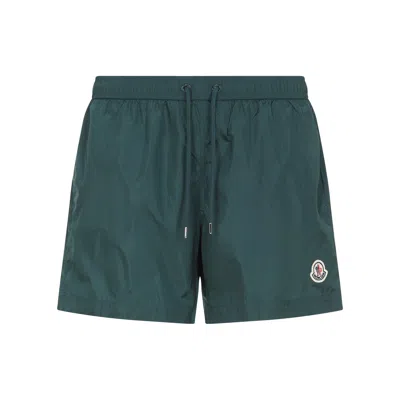 Moncler Swimwear In Dark Green
