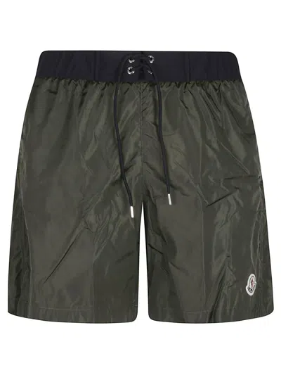 Moncler Elastic Waist Swim Trunks