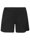 Moncler Crinkled-finish Swim Shorts In Black
