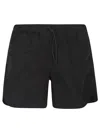 Moncler Crinkled-finish Swim Shorts In Black