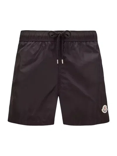 MONCLER SWIMWEAR WITH LOGO PATCH