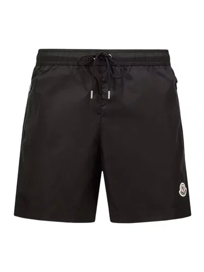 MONCLER SWIMWEAR WITH LOGO PATCH