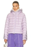 Moncler Sylans Hooded Down Jacket In Purple