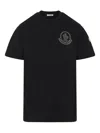 Moncler Logo Embroidered Crew Neck T-shirt Patch In Black