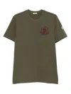 Moncler Logo Patch Crew Neck T-shirt In Green