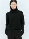 Moncler Long-sleeved Sweater In Black
