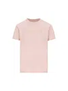 Moncler Pearl-embroidered Logo Cotton T-shirt Pink In Pink