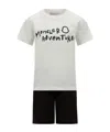 Moncler T-shirt And Shorts Set In White