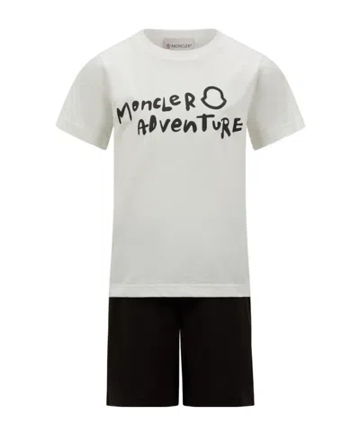 Moncler T-shirt And Shorts Set In White