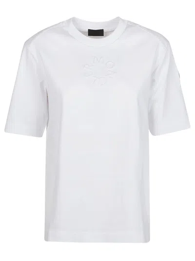 Moncler T-shirt In Bianco