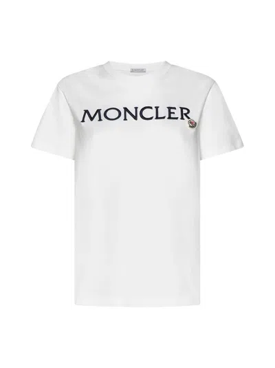 Moncler Ss T-shirt In Bianco