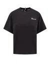 Moncler Grenoble Embossed Logo Cotton Jersey T-shirt In Black