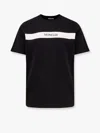 Moncler Men's Cotton T-shirt With Rubberised Logo In Black