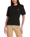 Moncler Patch With Logo T-shirt In Black