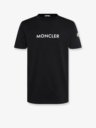 Moncler Logo Cotton Jersey T-shirt In Black