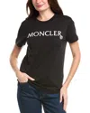 Moncler Logo Embroidered Crewneck T-shirt In Black