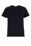 Moncler Biologic Cotton T-shirt With Embroidered Logo In Black