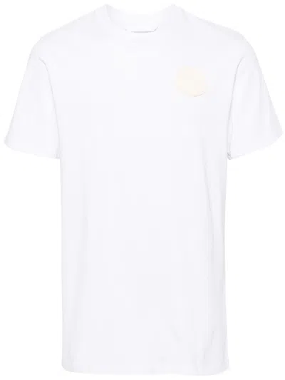 Moncler T-shirt Con Logo In White