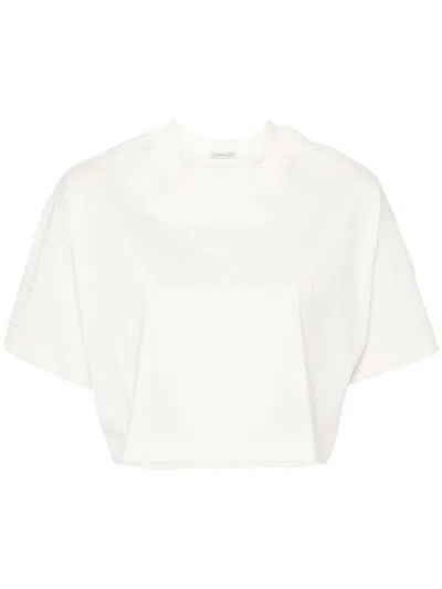 Moncler Sequin-embellished T-shirt In White