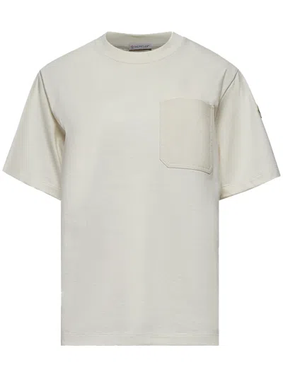 Moncler T Shirt Cotton With Pocket In Multicolor